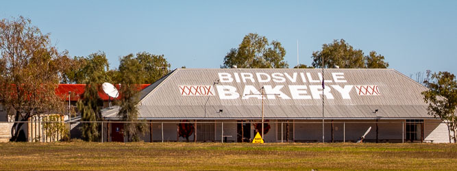 Here's the Birdsville Bakery, but it was closed when we wanted a sandwich, as was almost everything else. The pub is the most reliable place in town. [1073]