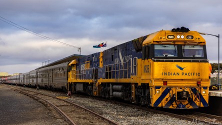 The Indian Pacific stops at Broken Hill so the passengers can take day-trips. The Indian Pacific route is 4,352km, from Sydney to Perth. [2817]