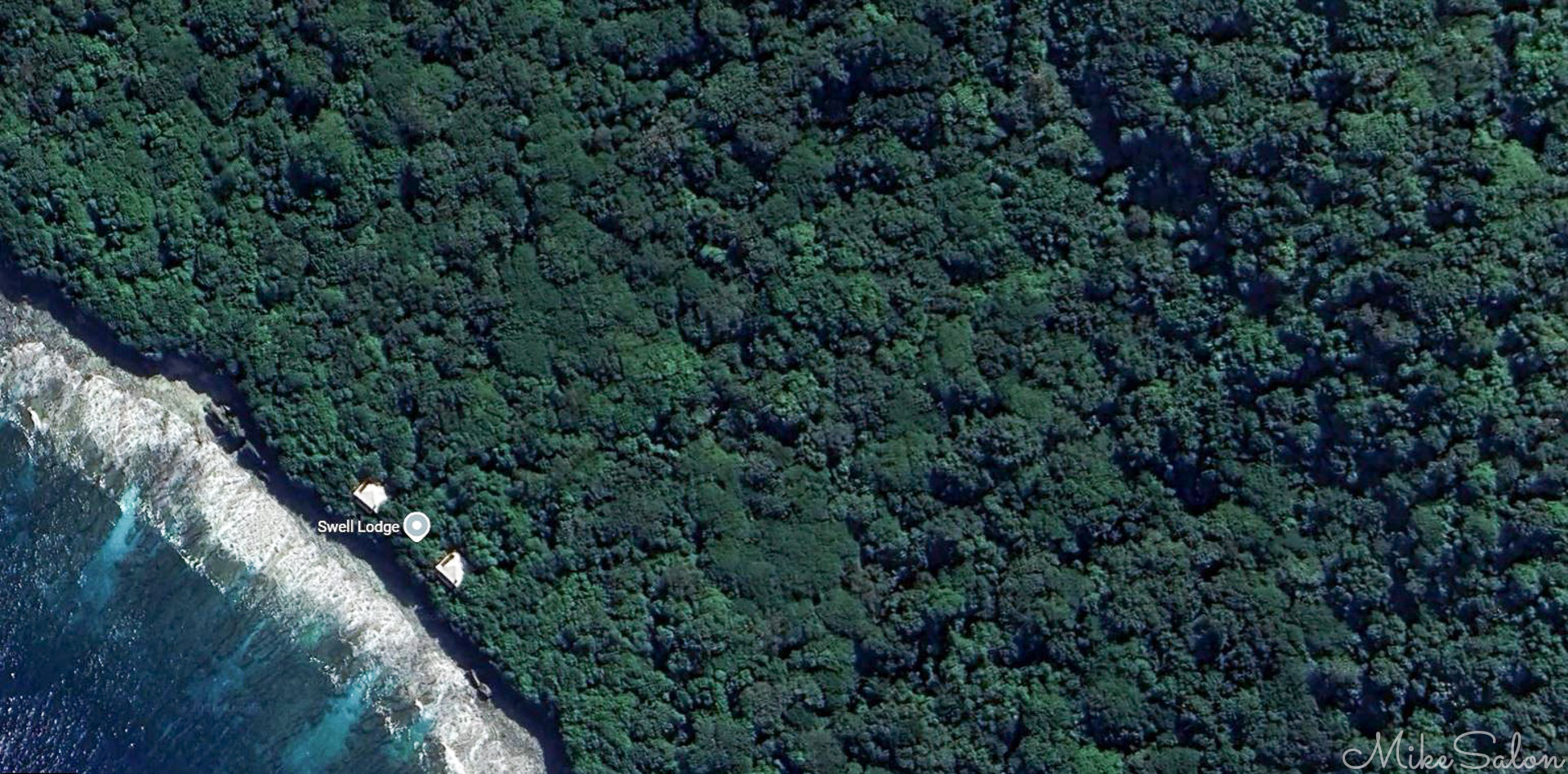 Google Map showing the isolation of Swell Lodge [odge]