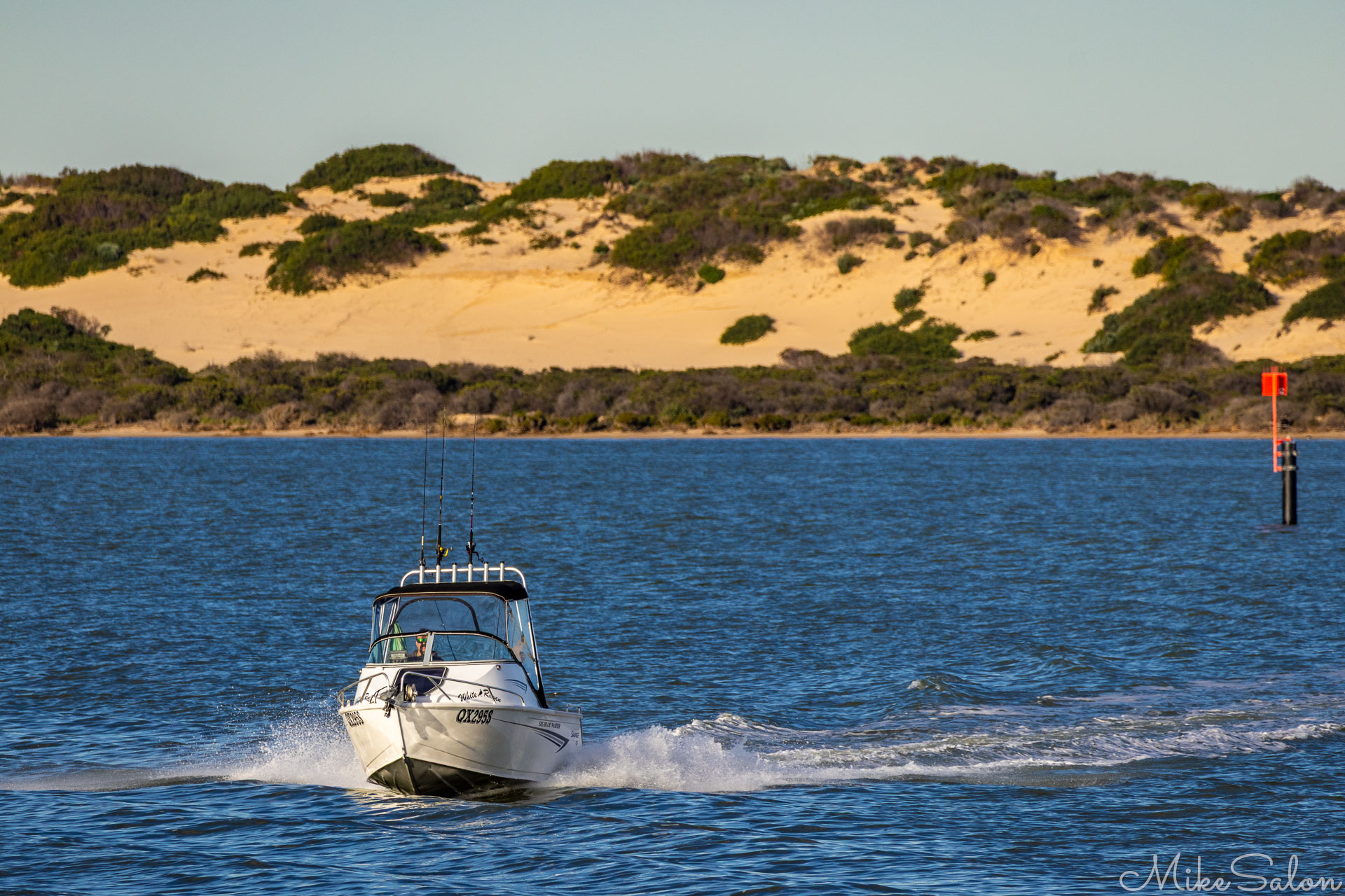 Speeding fishing boat near Younghusband Peninsula. [1793]