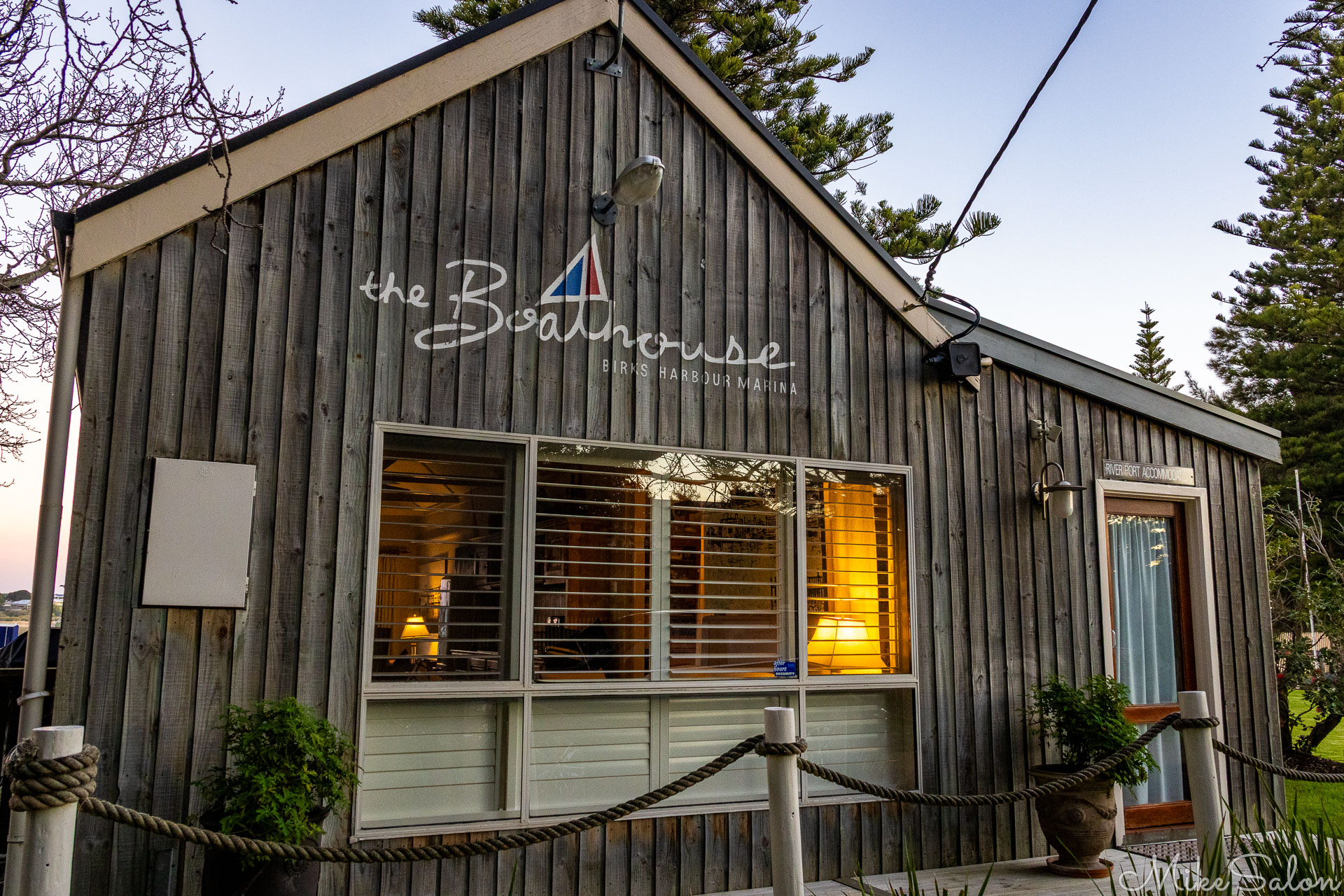 The Boathouse, accommodation at Birks Harbour Marina. [1449]