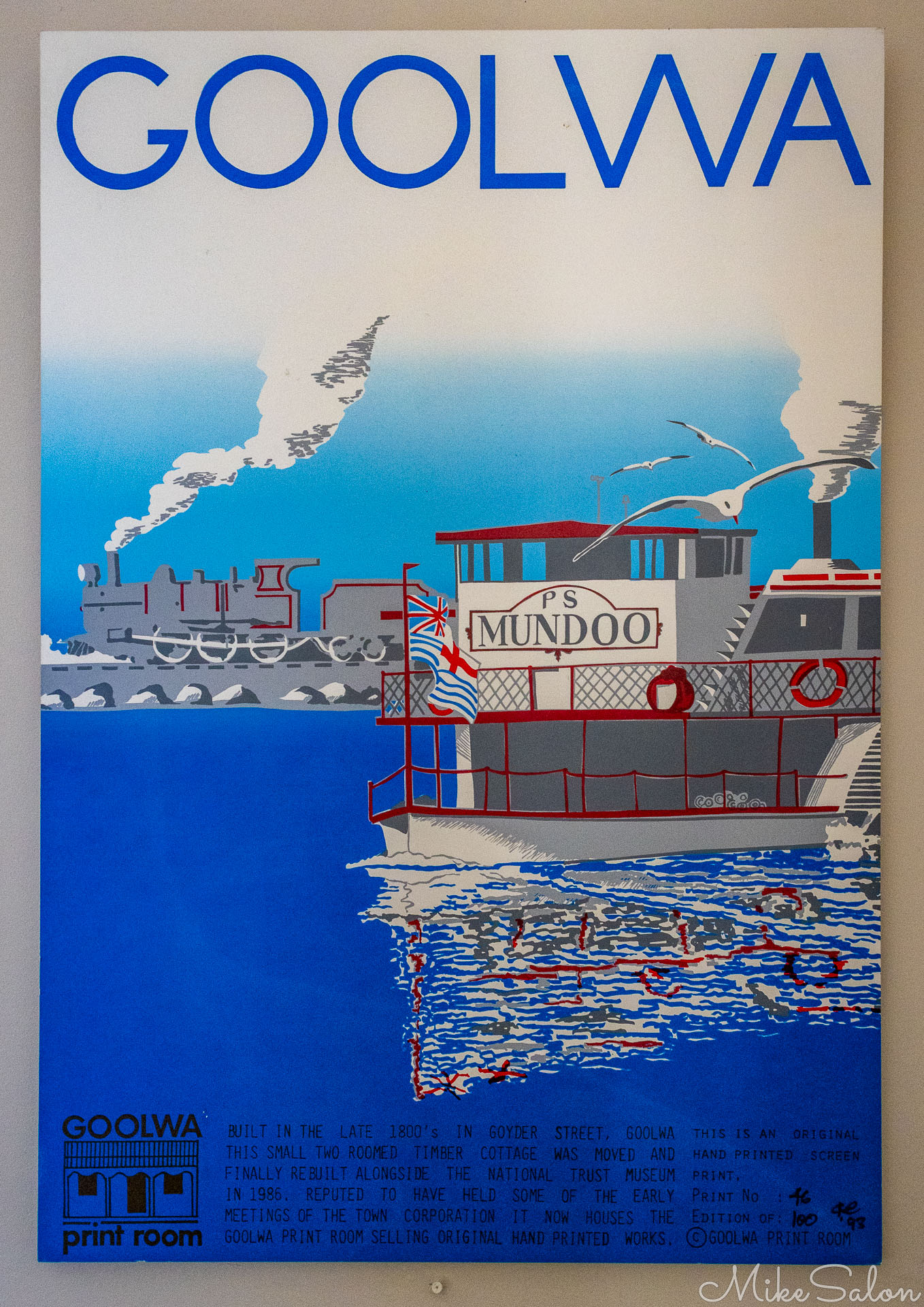 Goolwa poster depicting the PS Mindoo. [1439]