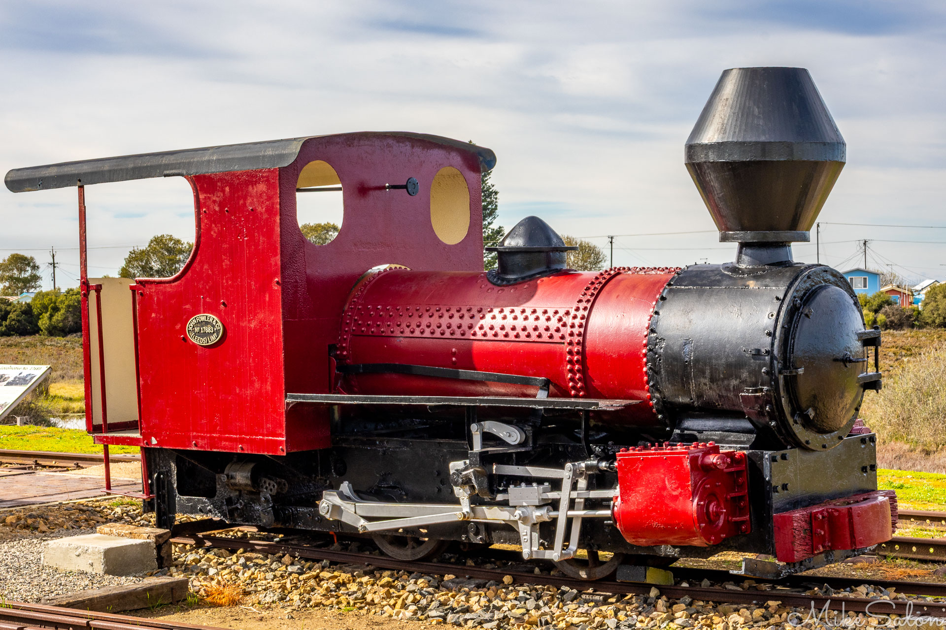 Old sugar-cane hauling locomotive, at Milang Railway Museum. [2187]