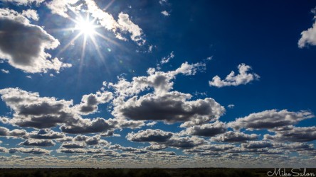 Cumulus clouds and a blue sky. [4991]