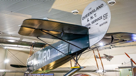 1985 built replica of Qantas' first aircraft in 1921, an Avro 505K. [0975]