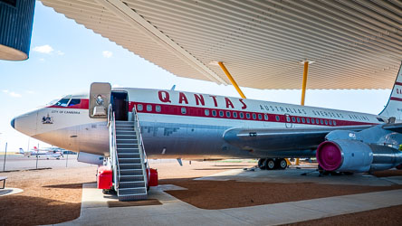 The City of Canbera, a Qantas Boeing 707, at the Founders Museum. [0985]