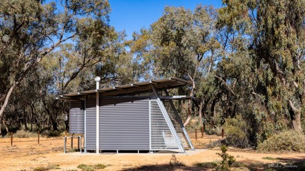 Corrugated toilet building, looking good!