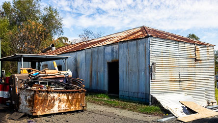 Inside this old shed is the old oven used by Mike`s grandfather in his bakery, around 1910. AI was used to remove some of the rubbish in this shot. [5438]