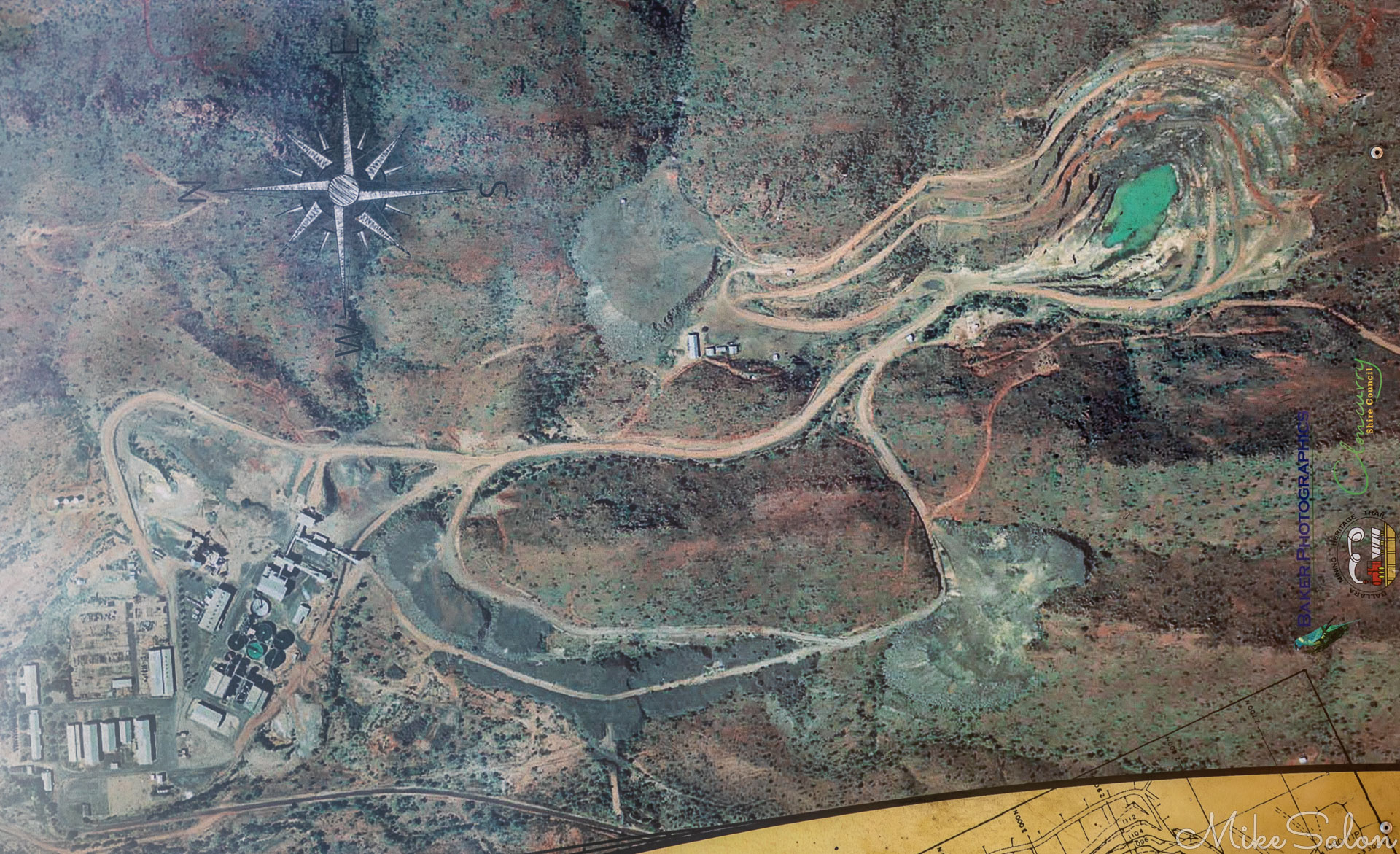 Signposted map of the Mary Kathleen Mine and processing plant. [0905]