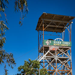 A replica mine, complete with underground, created when MIM terminated underground tours. This shaft has never actually been worked as a mine. [0827]