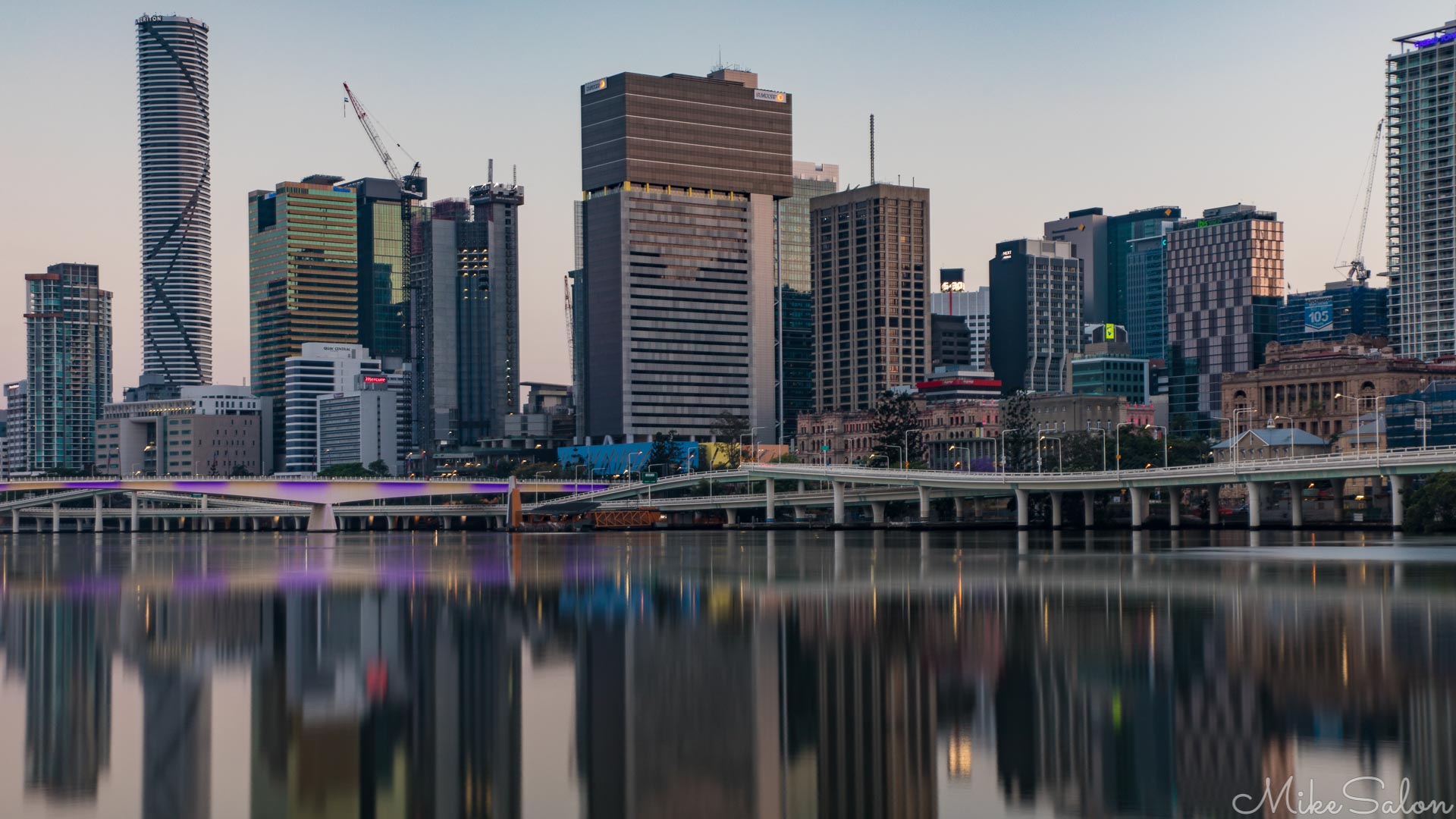 Dawn's Early Light in Brisbane. : Perfect calm on the Brisbane River at winter's daybreak. (0D0A4332.jpg)<br>Camera: Canon EOS 5D Mark IV
