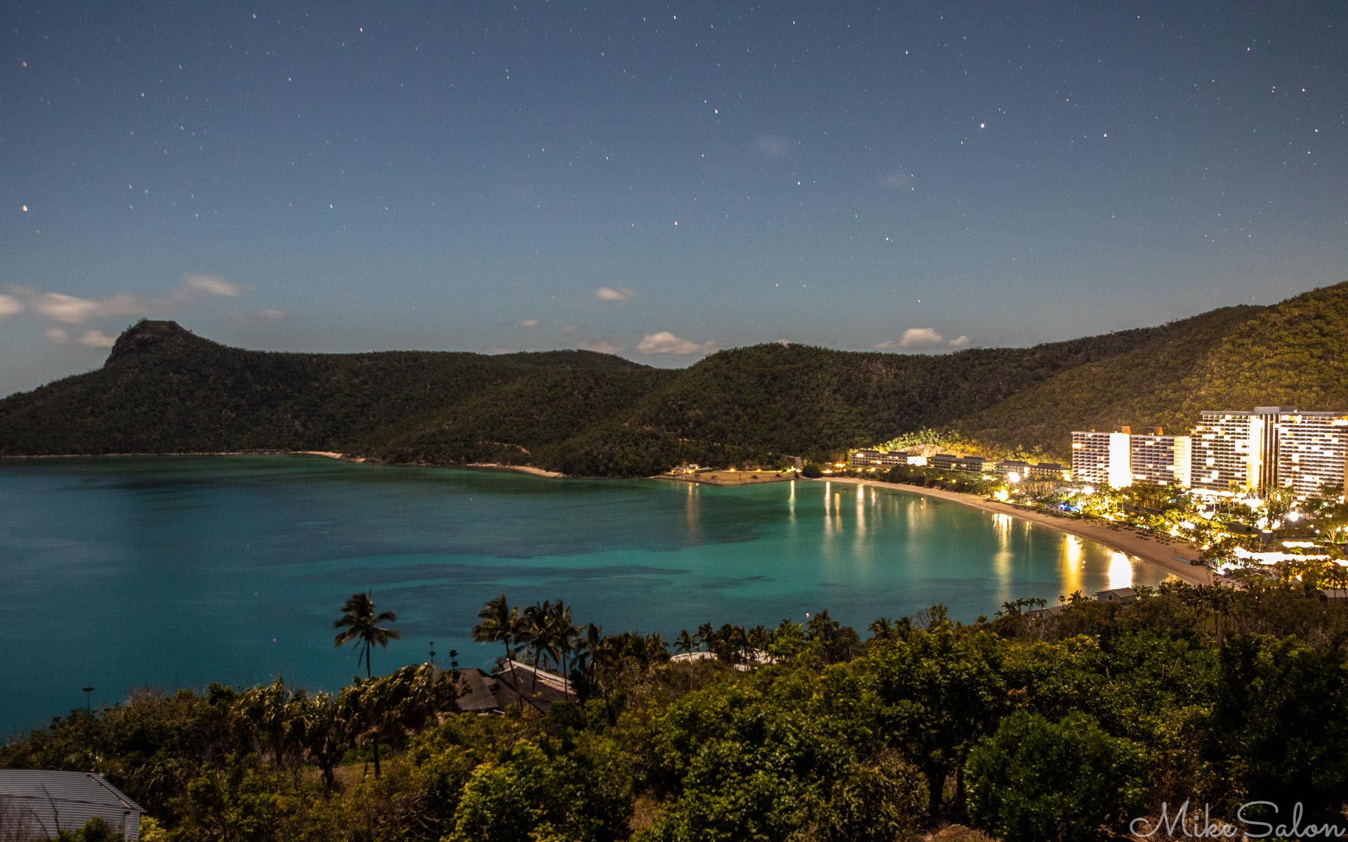 Midnight at Catseye Bay : 30sec exposure for this moonlit image of the Hamilton Island resort. (0D0A1972.jpg)<br>Camera: Canon EOS 5D Mark IV