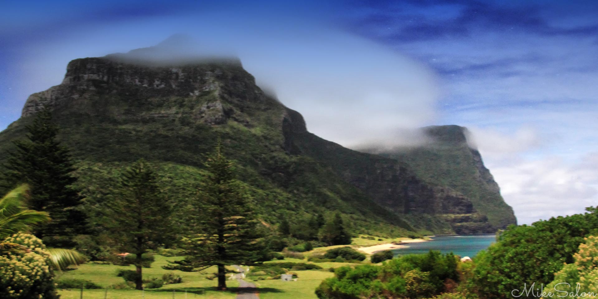 Midnight on Lord Howe : Rather blurred, but a 30 second exposure of Mounts Gower and Lidgbird has a great feel. (IMG_2762.jpg)<br>Camera: Canon EOS 60D