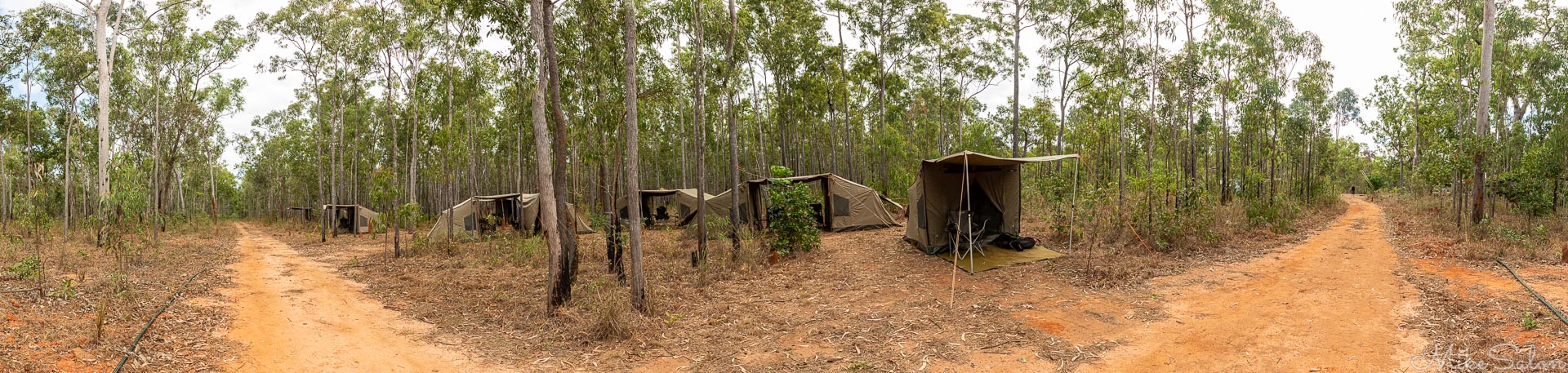 Campsite : Tents house visitors to the Steve Irwin Wildlife Refuge in Cape York. (_D0A7377-Pano.jpg)<br>Camera: Canon EOS 5D Mark IV
