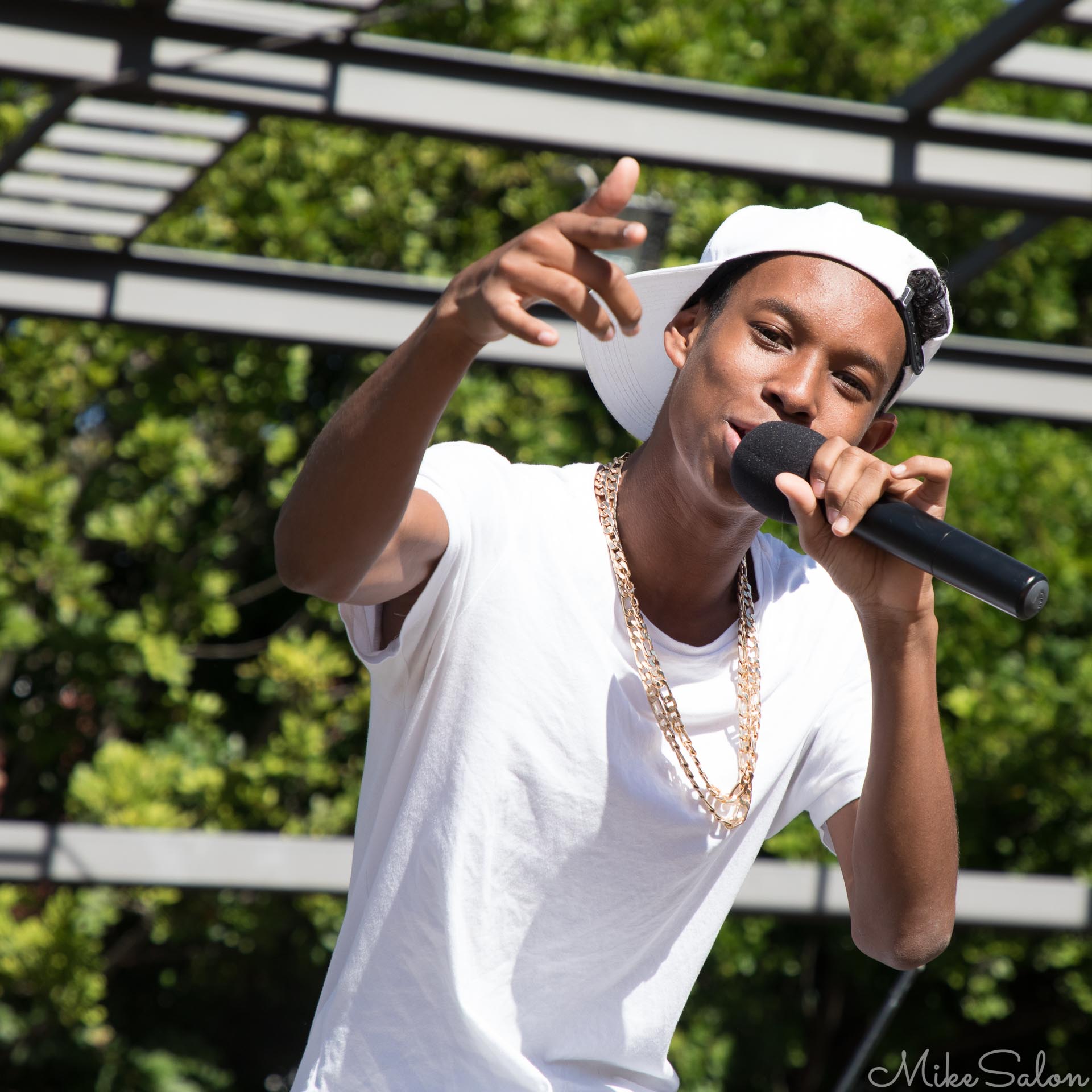 Hip Hop in Redfern : Talented rapper on the stage at Redfern's Big Day At The Block community event in Sydney. (0D0A0550.jpg)<br>Camera: Canon EOS 5D Mark IV