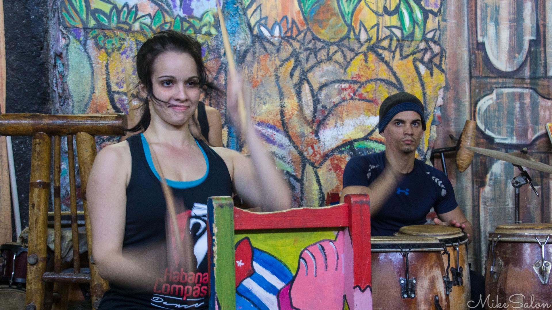 Cuban Drum Company : Energetic drummers of Habana Compas in Cuba. (IMG_5592.jpg)<br>Camera: Canon EOS 60D